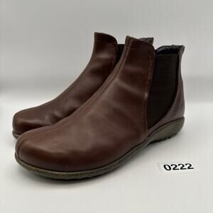 NAOT Size 37 Women's Chelsea Mid Brown Leather Rubber Sole